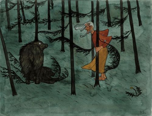 Fear in The Woods, por Hugo Simberg