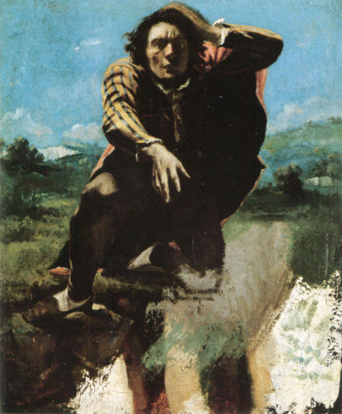 The Man Made Mad with Fear, por Gustave Courbet