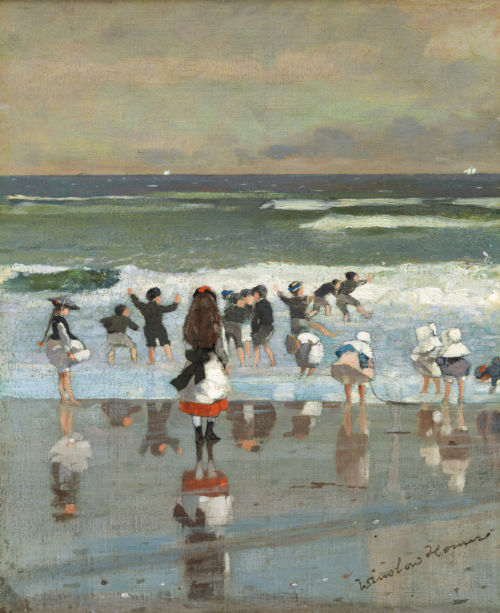 Escena de playa, por Winslow Homer