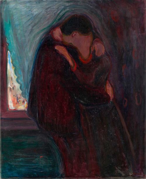 El beso, por Edvard Munch