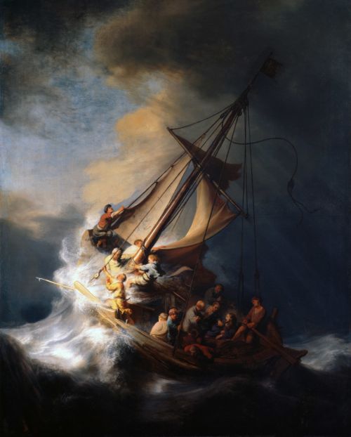 La tormenta en el mar de Galilea. Por Rembrandt