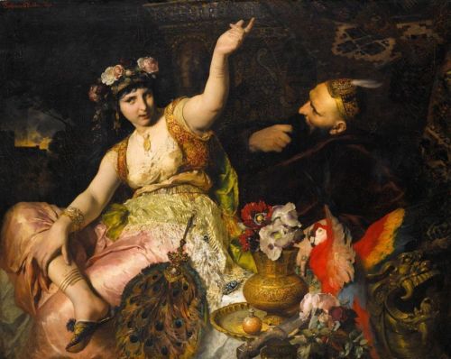 Sheherazade y el Sultan Schariar. Por Ferdinand Keller