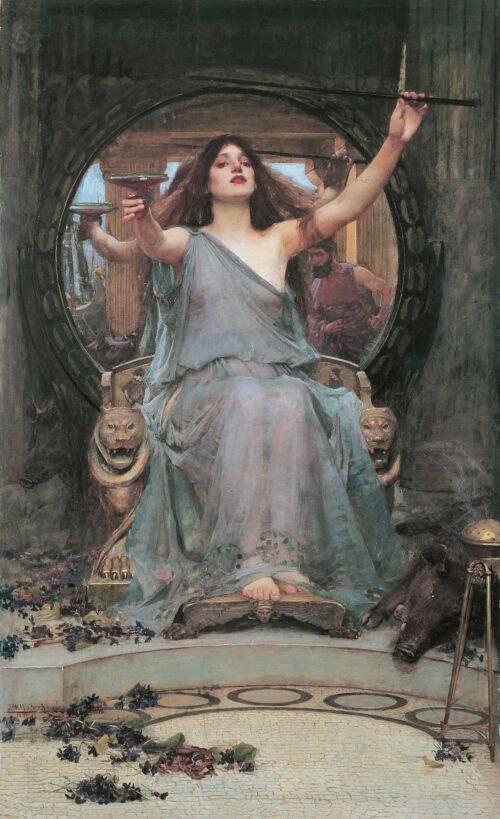 Circe ofreciendo la copa a Odiseo. John William Waterhouse